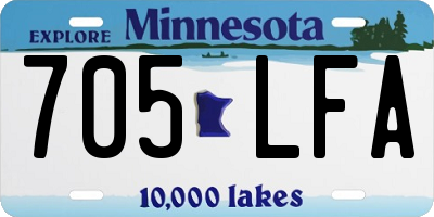 MN license plate 705LFA