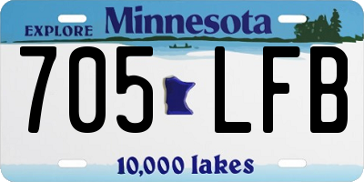 MN license plate 705LFB
