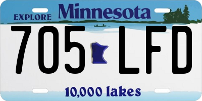 MN license plate 705LFD
