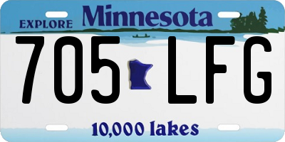 MN license plate 705LFG