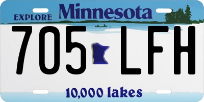 MN license plate 705LFH