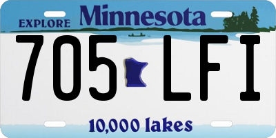 MN license plate 705LFI