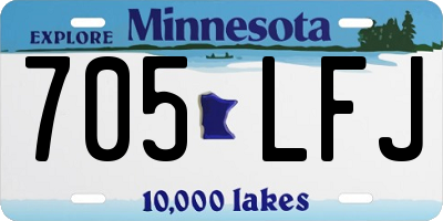 MN license plate 705LFJ