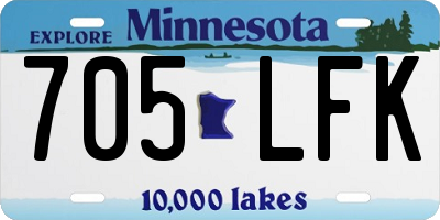 MN license plate 705LFK