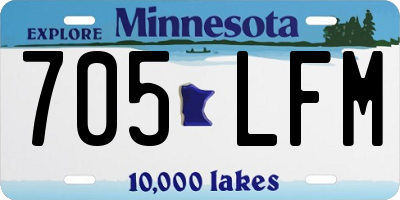 MN license plate 705LFM