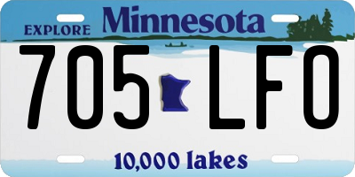 MN license plate 705LFO