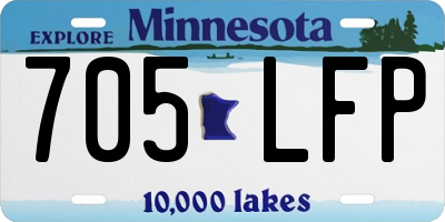 MN license plate 705LFP