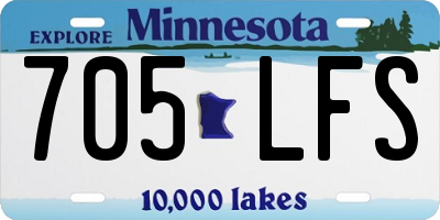 MN license plate 705LFS