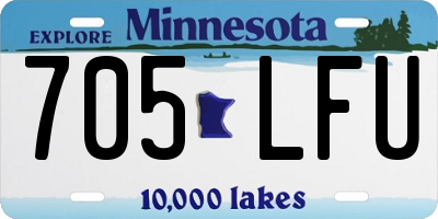 MN license plate 705LFU