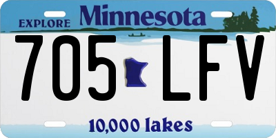 MN license plate 705LFV