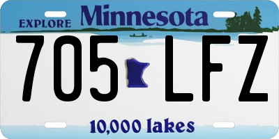 MN license plate 705LFZ