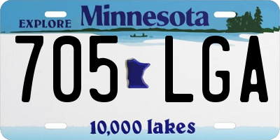 MN license plate 705LGA