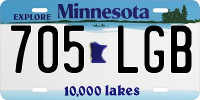 MN license plate 705LGB
