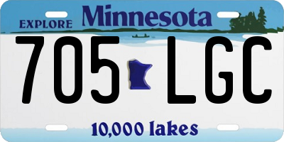 MN license plate 705LGC