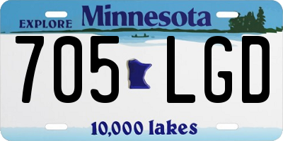 MN license plate 705LGD
