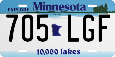 MN license plate 705LGF
