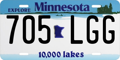 MN license plate 705LGG