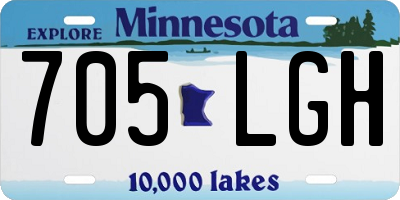 MN license plate 705LGH