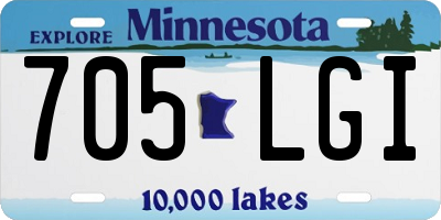 MN license plate 705LGI