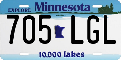 MN license plate 705LGL