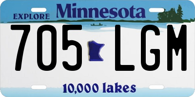 MN license plate 705LGM