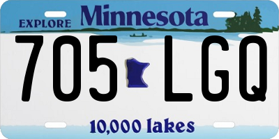 MN license plate 705LGQ