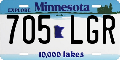 MN license plate 705LGR