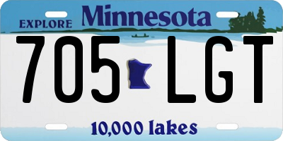 MN license plate 705LGT