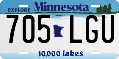 MN license plate 705LGU
