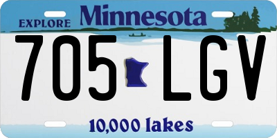MN license plate 705LGV