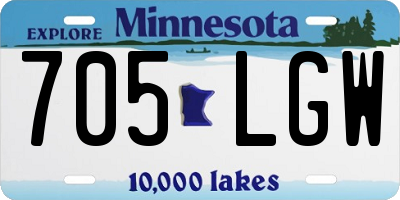 MN license plate 705LGW