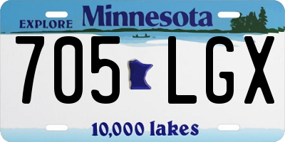 MN license plate 705LGX