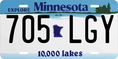 MN license plate 705LGY