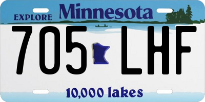MN license plate 705LHF