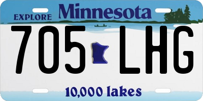 MN license plate 705LHG