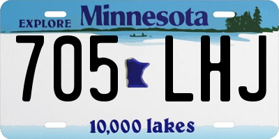 MN license plate 705LHJ