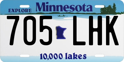 MN license plate 705LHK