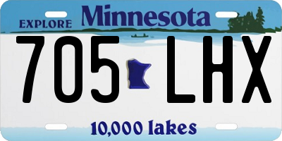 MN license plate 705LHX