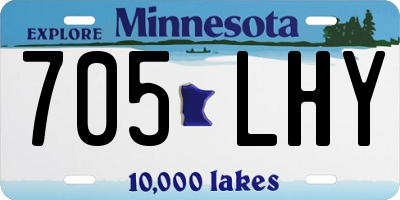 MN license plate 705LHY