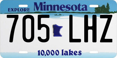 MN license plate 705LHZ
