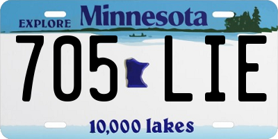 MN license plate 705LIE