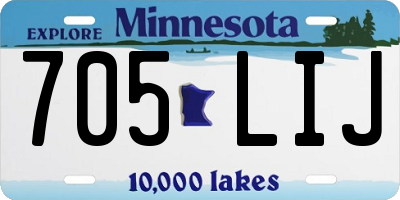 MN license plate 705LIJ