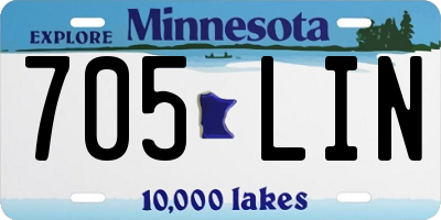 MN license plate 705LIN