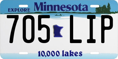 MN license plate 705LIP