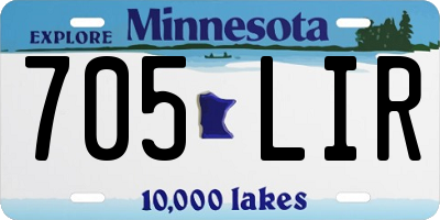 MN license plate 705LIR
