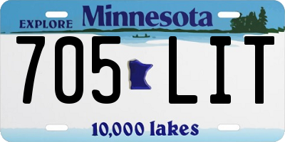 MN license plate 705LIT
