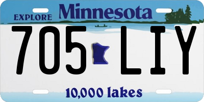 MN license plate 705LIY