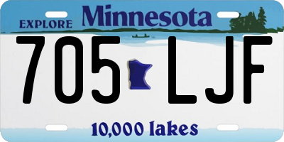 MN license plate 705LJF