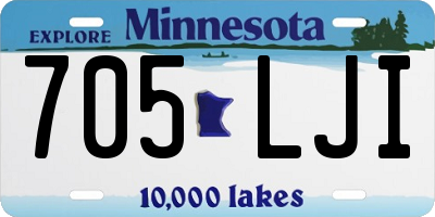 MN license plate 705LJI