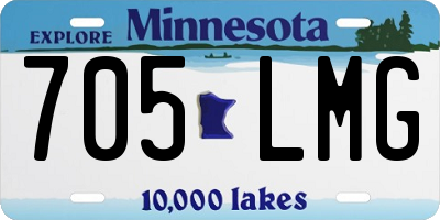 MN license plate 705LMG